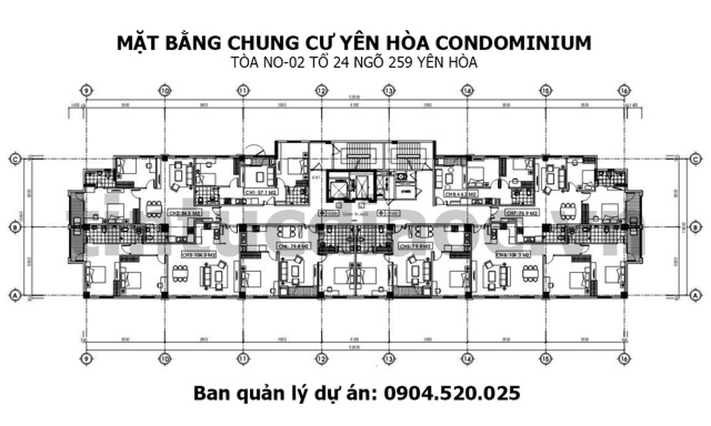 Mặt bằng Chung cư Yên Hòa Condominium ngõ 259 Yên Hòa